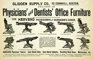 1894 Ad Glidden Supply 30 Cornhill Boston MA Physician Dentist Office YBM2