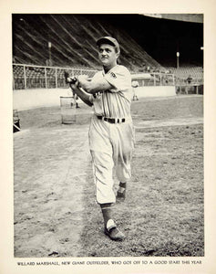 1942 Print Willard Marshall Pose Right Fielder Major League Baseball NY YBM3