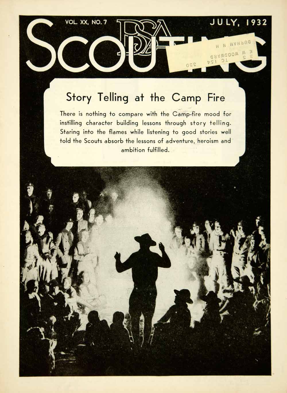 1932 Cover BSA Scouting Boy Scouts America Campfire Children Outdoors YBSA1