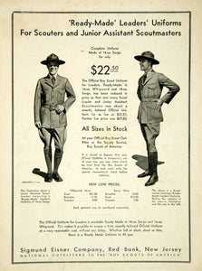 1931 Ad Sigmund Eisner Boy Scout Uniform Clothing Harold N Anderson Art YBSA1 - Period Paper
