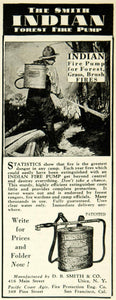1932 Ad DB Smith Indian Forest Fire Pump Extinguisher Boy Scouts Camping YBSA1