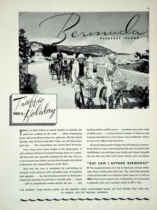 1936 Ad Vintage Bermuda Vacation Travel Tourism Bicycling Biking Tourist YBSM1