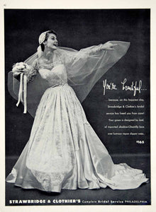 1949 Ad Vintage Wedding Dress Joel Chantilly Lace Satin Bride Bridal G Period Paper Historic Art LLC 1949 Ad Vintage Wedding Dress Joel Chantilly Lace Satin Bride Bridal G Period Paper Historic Art LLC