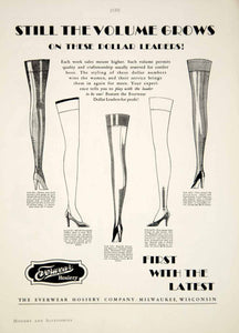 1929 Ad Womens Fashion Everwear Hosiery Accessories Stockings Heels YBSR1