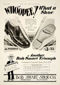 1929 Ad Bob Smart Whoopee Shoe Fashion Accessories Milwaukee Wisconsin YBSR1
