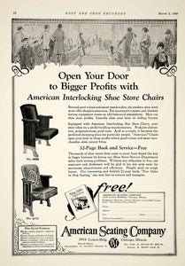 1929 Ad American Seating Company Shoe Store Chairs Furniture Department YBSR1