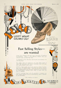 1929 Ad TOLCO Light Weight Colored Calf Shoe Women Fashion Ohio Leather YBSR1