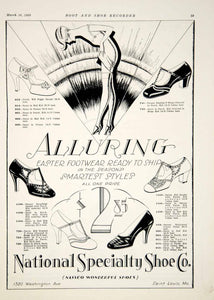 1929 Ad National Speciality Shoe Company Saint Louis Fashion Women Art YBSR1