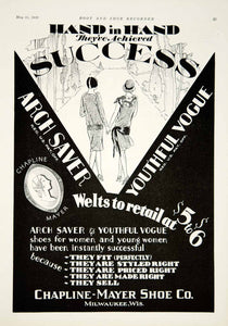 1929 Ad Arch Saver Youthful Vogue Shoe Footwear Chapline Mayer Milwaukee YBSR1