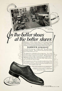 1929 Ad Genuine Barbour Stormwelt Shoe Weather Strip Cityscape New York YBSR1