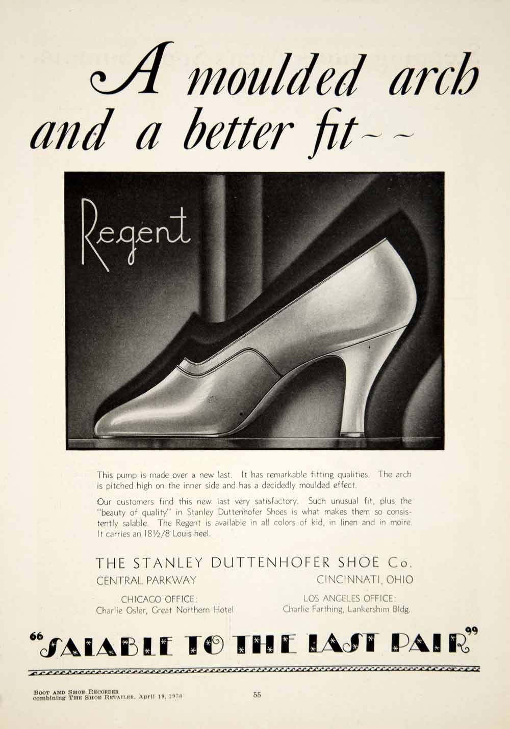 1930 Ad Regent Stanley Duttenhofer Shoe High Heel Women Fashion Art De –  Period Paper Historic Art LLC