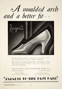 1930 Ad Regent Stanley Duttenhofer Shoe High Heel Women Fashion Art Deco YBSR1