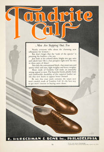 1930 Ad Tandrite Calf Shoes E. Hubschman Sons Men Fashion Philadelphia YBSR1