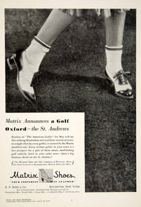 1930 Ad Saint Andrews Gold Oxford Shoe Matrix E P Reed Company Child YBSR1