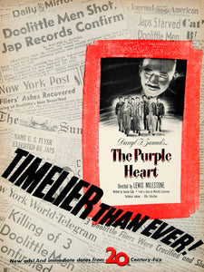 1945 Ad Movie Purple Heart 1944 WWII Film POW Japan Dana Andrews Richard YBX1