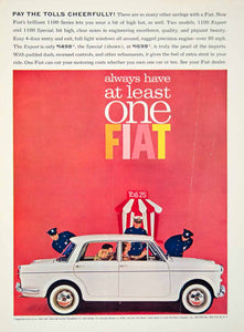 1962 Ad Fiat 1100D Special Series 4 Door Import Compact Car Sedan I4 Engine YCD1
