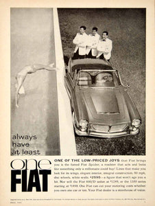 1962 Ad Fiat 1200 Cabriolet Spider Roadster 2 Door Sports Car Italy Import YCD1