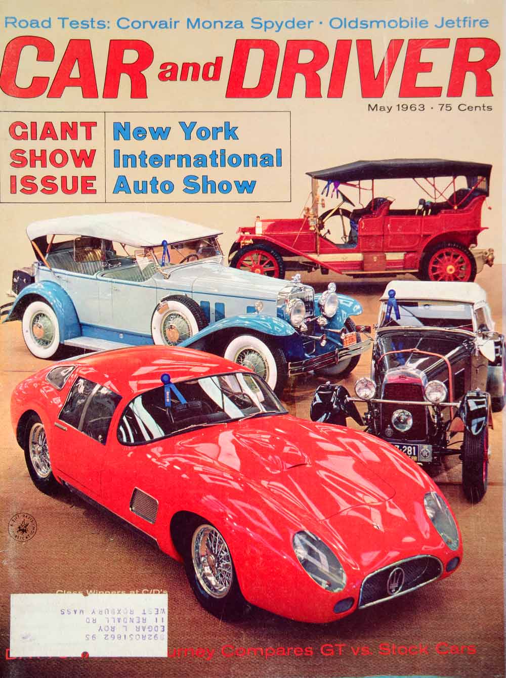 1963 Cover Car Driver NY International Auto Show 1911 Palmer Singer Tourer YCD2