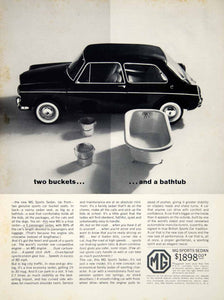 1963 Ad MG Sports Sedan 2 Door Bucket Bathtub 4-Speed British Motors Import YCD2