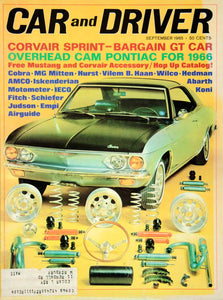 1965 Cover Car Driver Chevrolet Corvair Sprint GT GM 2 Door Hardtop Compact YCD3