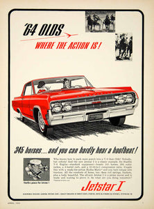 1964 Ad Oldsmobile Jetstar I 2 Door Hardtop Coupe GM Sports Car Full Size YCD3