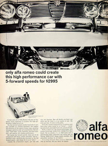 1964 Ad Alfa Romeo Giulia TI 4 Door Sedan Sports Car Italian Import 1.6L YCD3