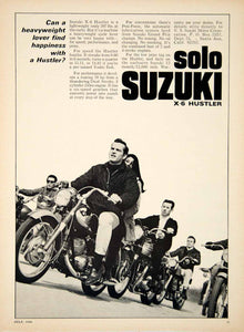 1966 Ad Suzuki T20 Super Six X-6 Hustler Racing Motorcycle Heavyweight YCD4