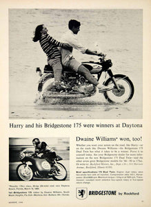 1966 Ad Bridgestone 175cc Dual Twin Cylinder Engine Motorcycle Dwaine YCD4