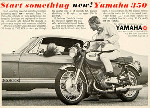 1967 Ad Yamaha Grand Prix 350 Motorcycle Japanese Import Twin Cylinder 5 YCD5