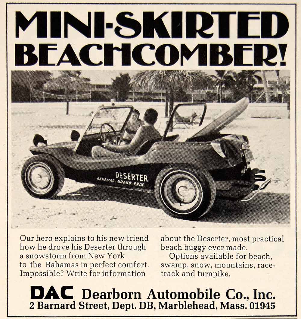 1968 Ad Beachcomber DAC Dearborn Automobile 2 Barnard Street Deserter YCD6