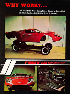 1969 Ad Fiberfab GT-12 Factory Assembled Body Kit Sports Car 2369 Lafayette YCD7