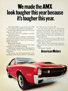 1969 Ad 1970 American Motors AMX 2 Door Coupe Muscle Car GT Junior 5.9L YCD7