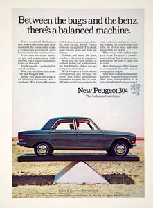 1971 Ad Peugeot 304 4 Door Sedan Compact Car Europe Import Automobile YCD8