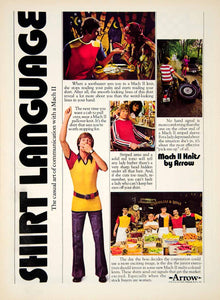 1972 Ad Arrow Mach II Knit Mens Shirt Clothing Fashion Soothsayer Barber YCD8