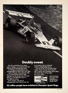 1972 Ad Race Car Samsonite Champion Spark Plugs Automobile Parts Toledo YCD8