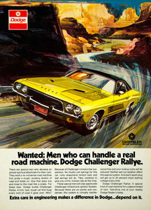 1973 Ad Dodge Challenger Rallye 2Door Pony Car Hardtop Coupe Road Machine YCD9