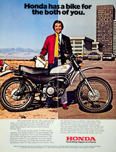 1975 Ad Honda MT-250 K1 Motorcycle 248cc Single Cylinder Two-Stroke Engine YCD9