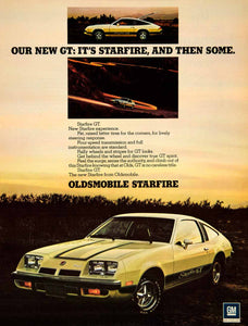 1975 Ad Oldsmobile Starfire GT 2Door GM Subcompact Car 2nd Gen Hatchback 4 YCD9