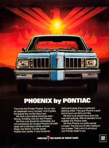 1977 Ad Pontiac Phoenix Luxury Compact Car 2 Door GM 1st Gen 3.8L V6 Engine YCD9