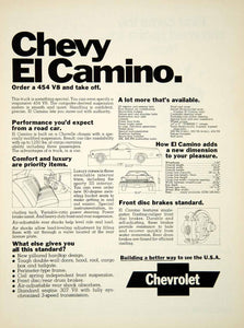 1973 Ad Chevrolet El Camino Conquista 2Door Coupe Utility Vehicle San YCD9