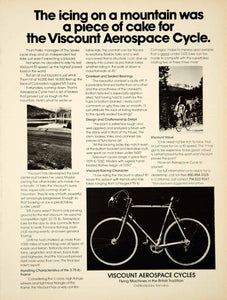 1976 Ad Viscount Aerospace Bicycle Lightweight Thom Parks Spoke Cycle Shop YCD9