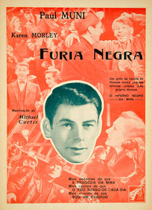 1936 Ad Movie Furia Negra 1935 Black Fury Paul Muni Michael Curtiz YCF1