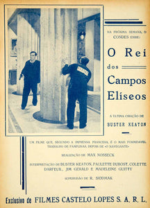 1935 Ad Movie Rei Campos Elisios Buster Keaton King of Champs Elysees YCF1