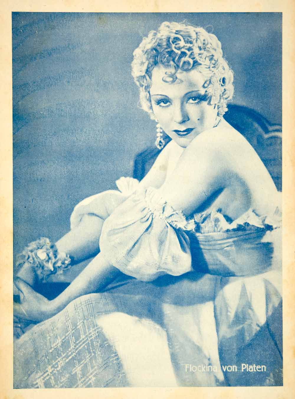 1937 Print Flockina von Platen German Film Movie Actress Star Publicity YCF1