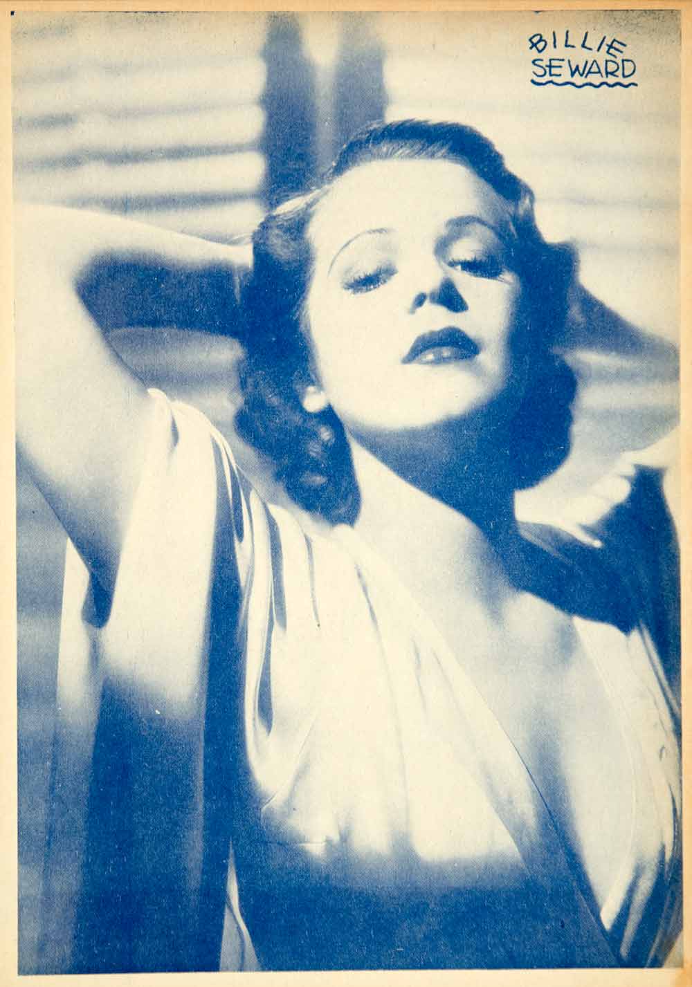 1935 Print Billie Seward Movie Film Actress Hollywood Portrait Motion YCF1
