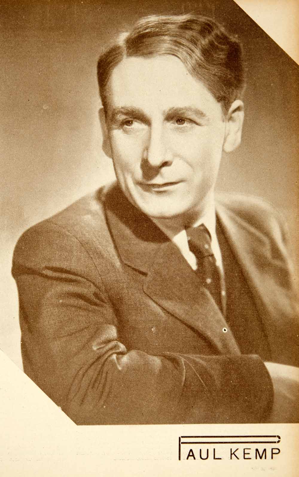 1936 Print Paul Kemp German Stage Movie Actor Motion Pictures Publicity YCF1