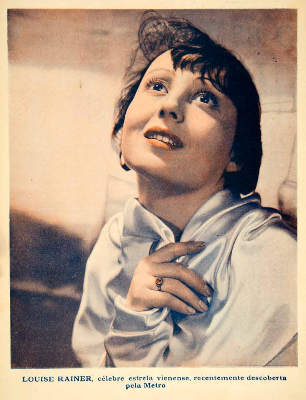 1936 Color Print Louise Rainer Austrian Movie Film Actress Publicity YCF1