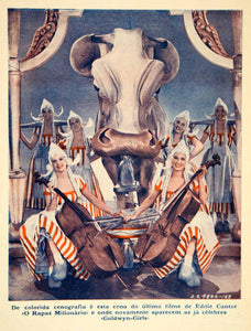 1935 Color Print Rapaz Milionario Kid Millions 1934 Movie Cow Scene Eddie YCF1