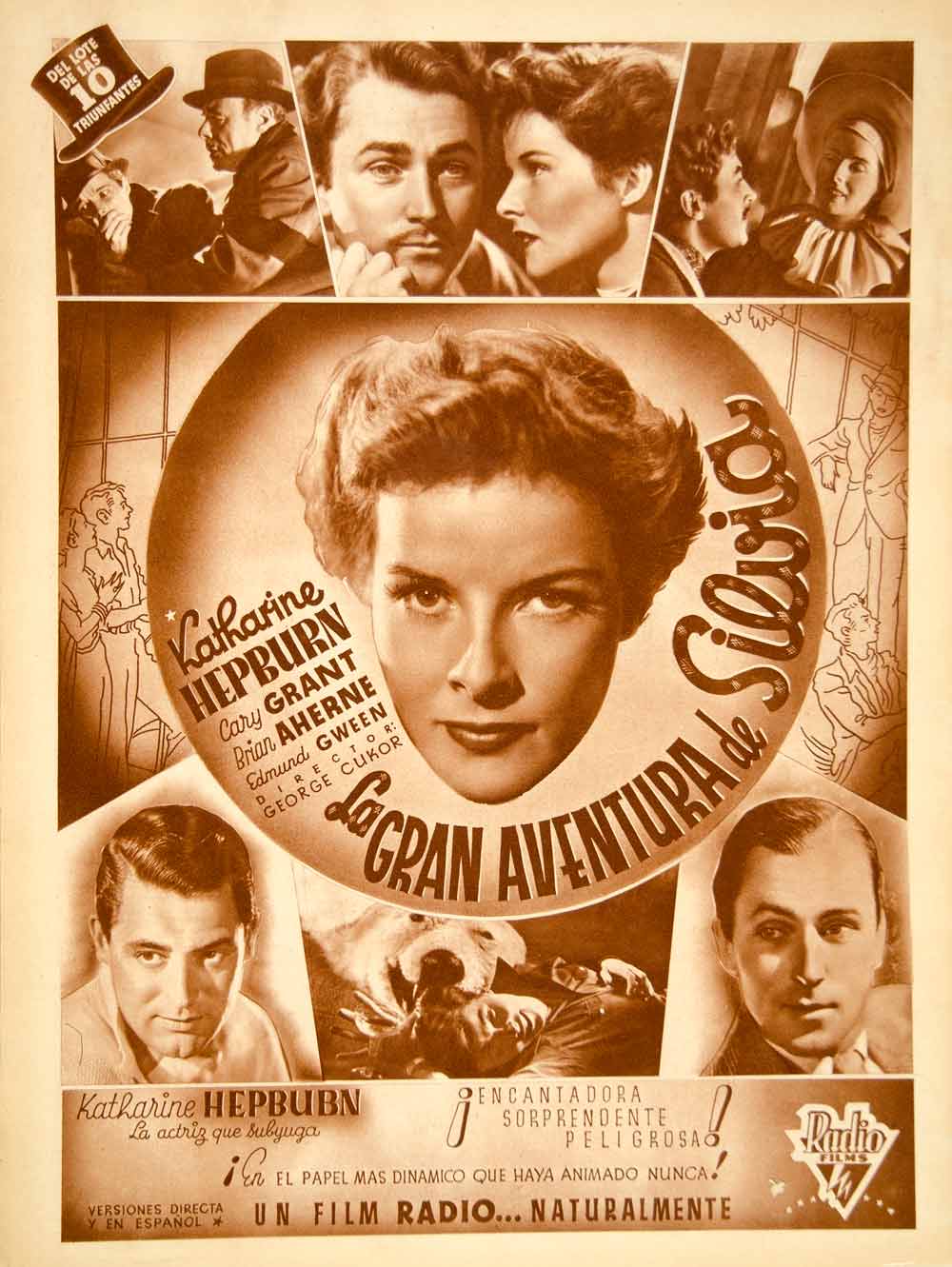 1936 Ad Movie Gran Aventura de Silvia Sylvia Scarlett George Cukor Spanish YCG1