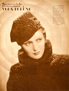 1936 Rotogravure Vera Korene French Film Movie Actress Stage Portrait YCG1